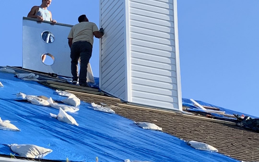 White side panel chimney