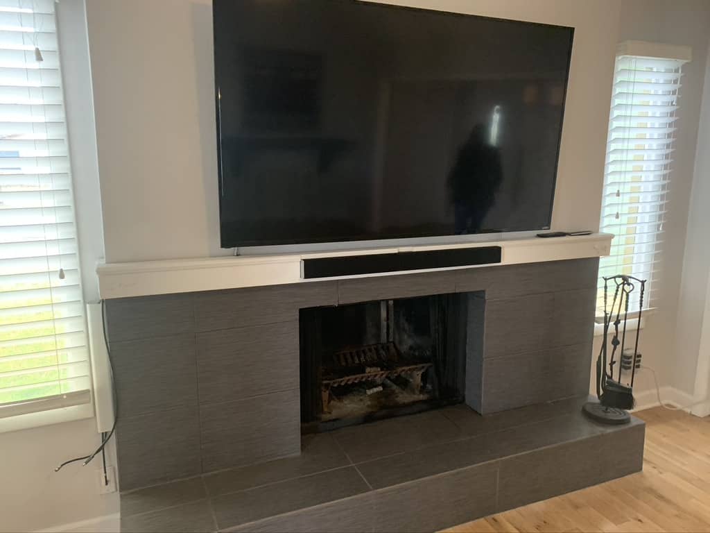 Beautiful fireplace installation