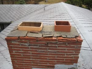 Damage Chimney crown