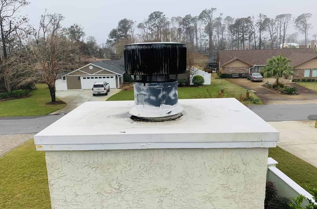 Newly installed Cap on prefab fireplace