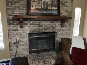 Brick fireplace in mabelton