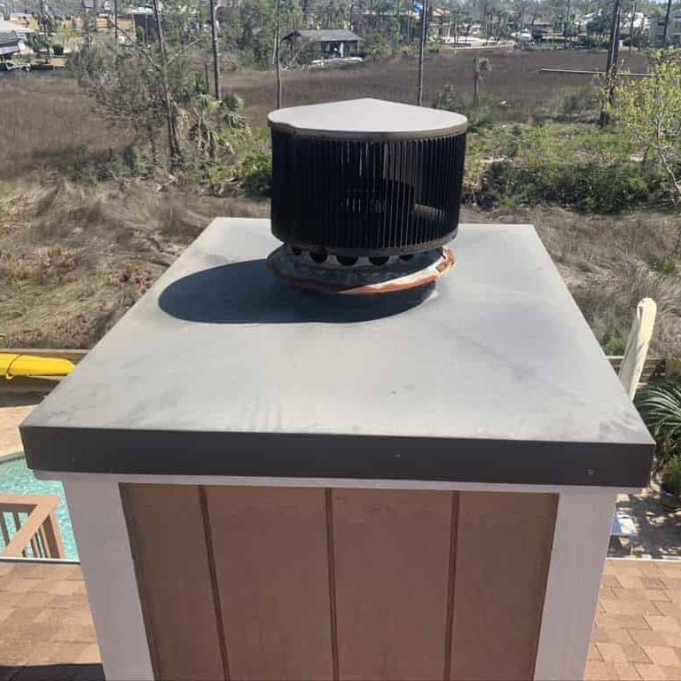 Chimney Cap, Full replacement and chimney repair, as well as chimney sweep in Pascagoula Florida