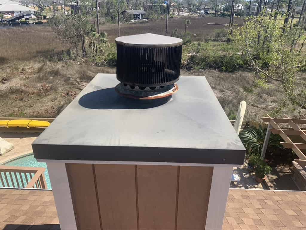 Chimney Cap, Full replacement and chimney repair, as well as chimney sweep in Pascagoula Florida