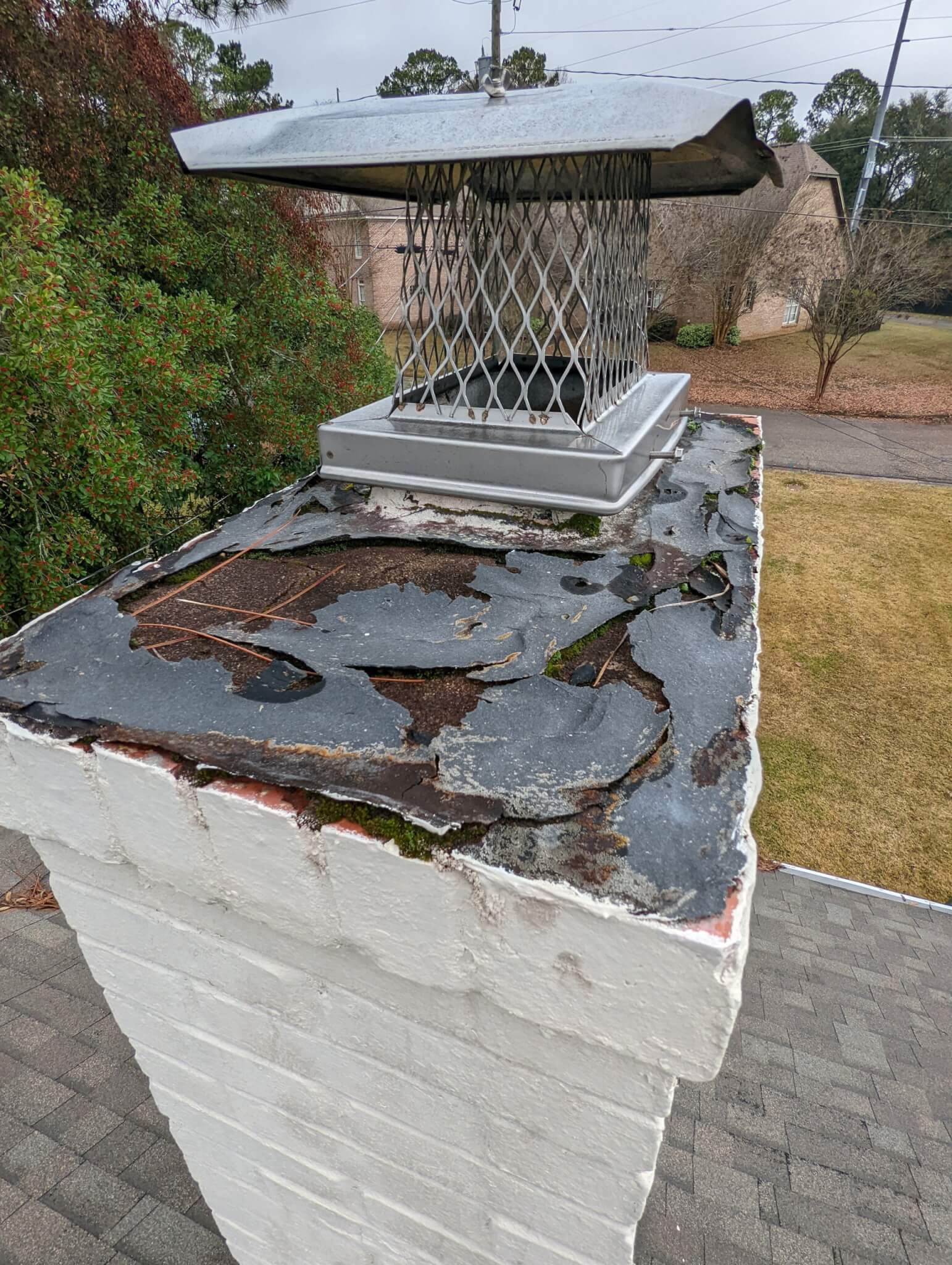 poorly maintained chimney cap