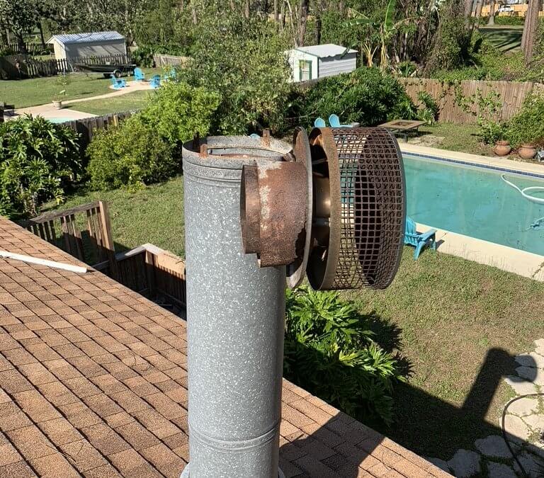 broken chimney cap