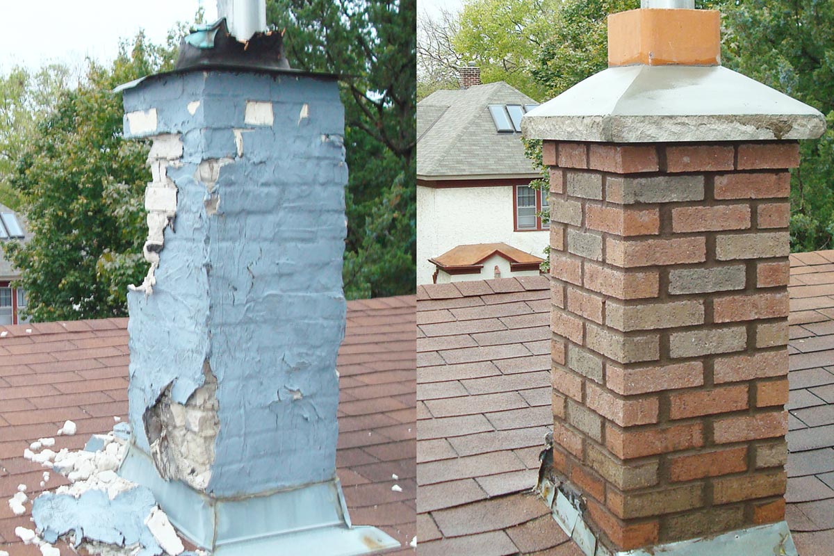 Before after on Georgia Chimney