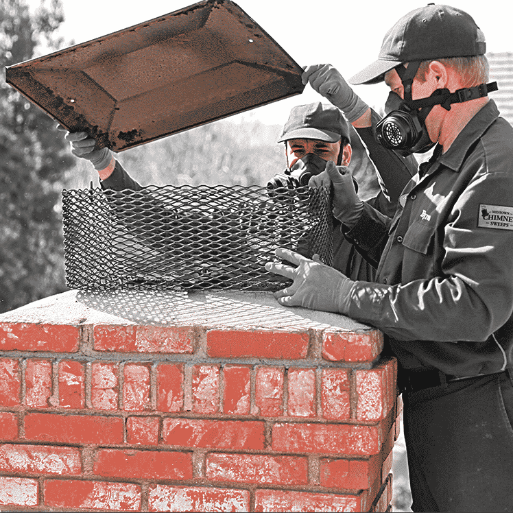 Chimney Sweep Lakeshore Inspects a Chimney Cap